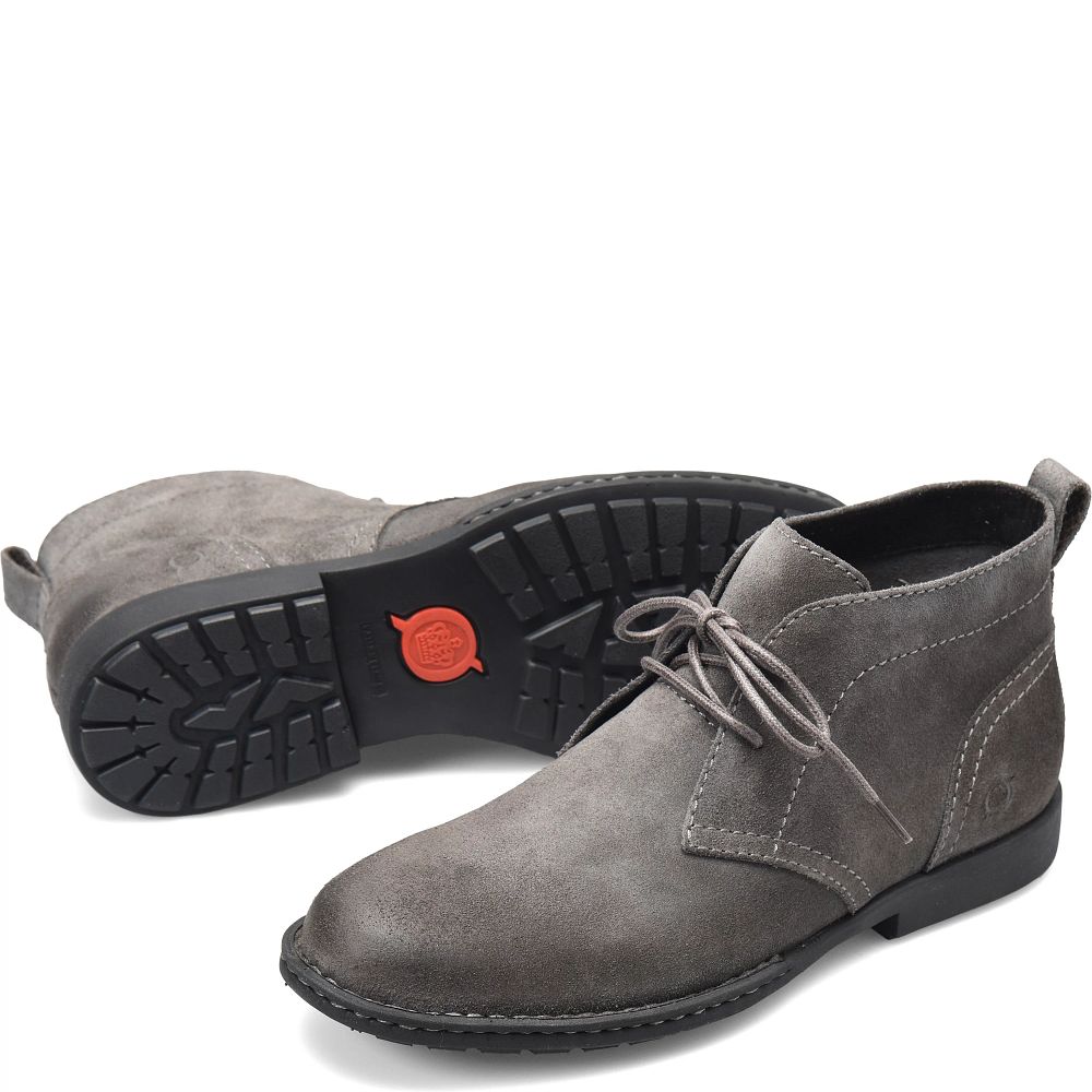 Born Seth Boots Dark Grey Catrame Suede Product ID-2Go7TpsI