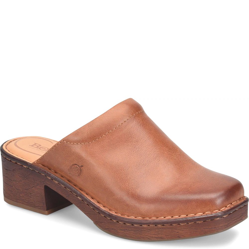 Born Hilary Clogs Cognac Product ID-6HZh7bPR