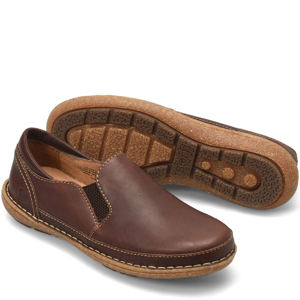Born Mayflower II Slip-Ons Dark Brown Sequoia Product ID-79gGlSmN