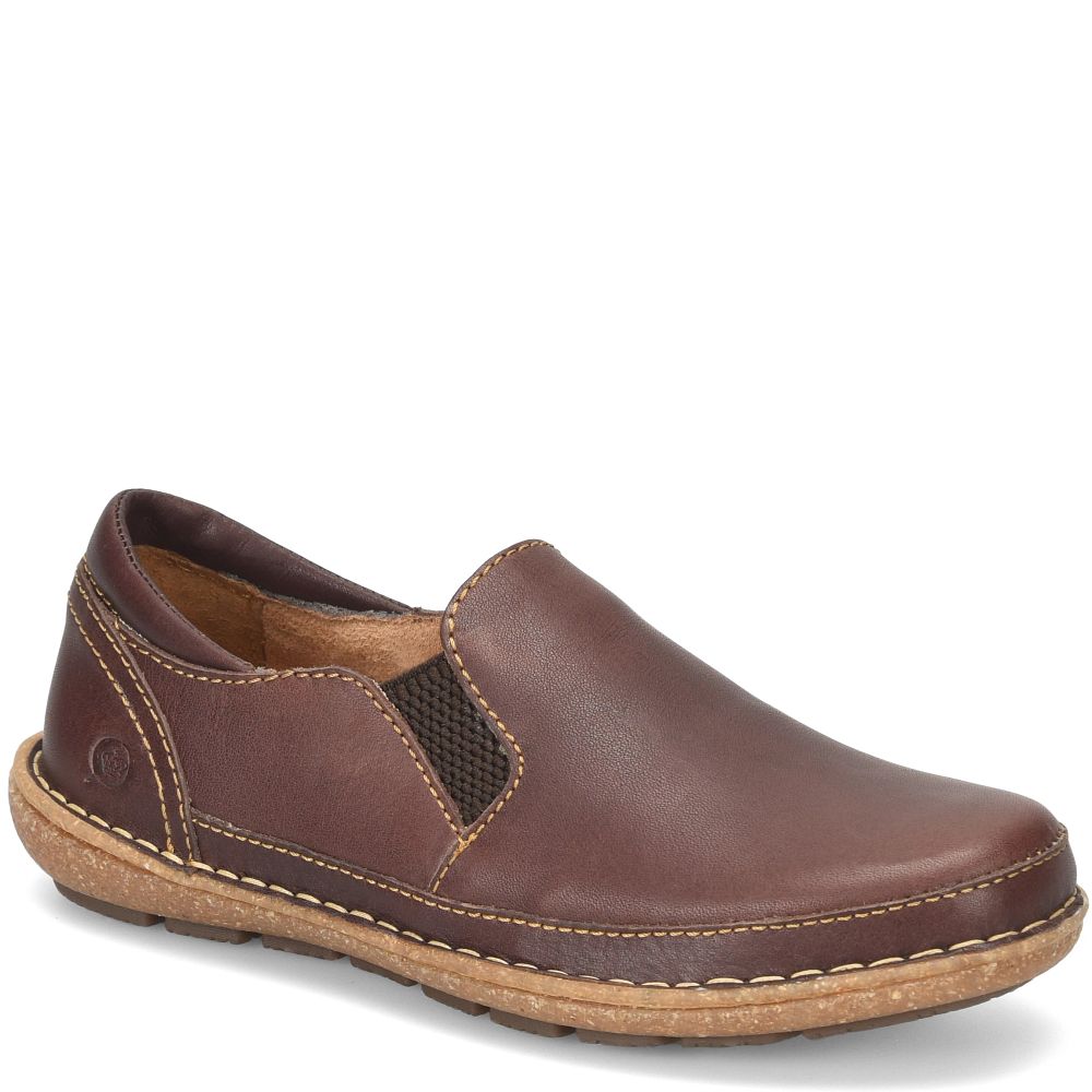 Born Mayflower II Slip-Ons Dark Brown Sequoia Product ID-79gGlSmN