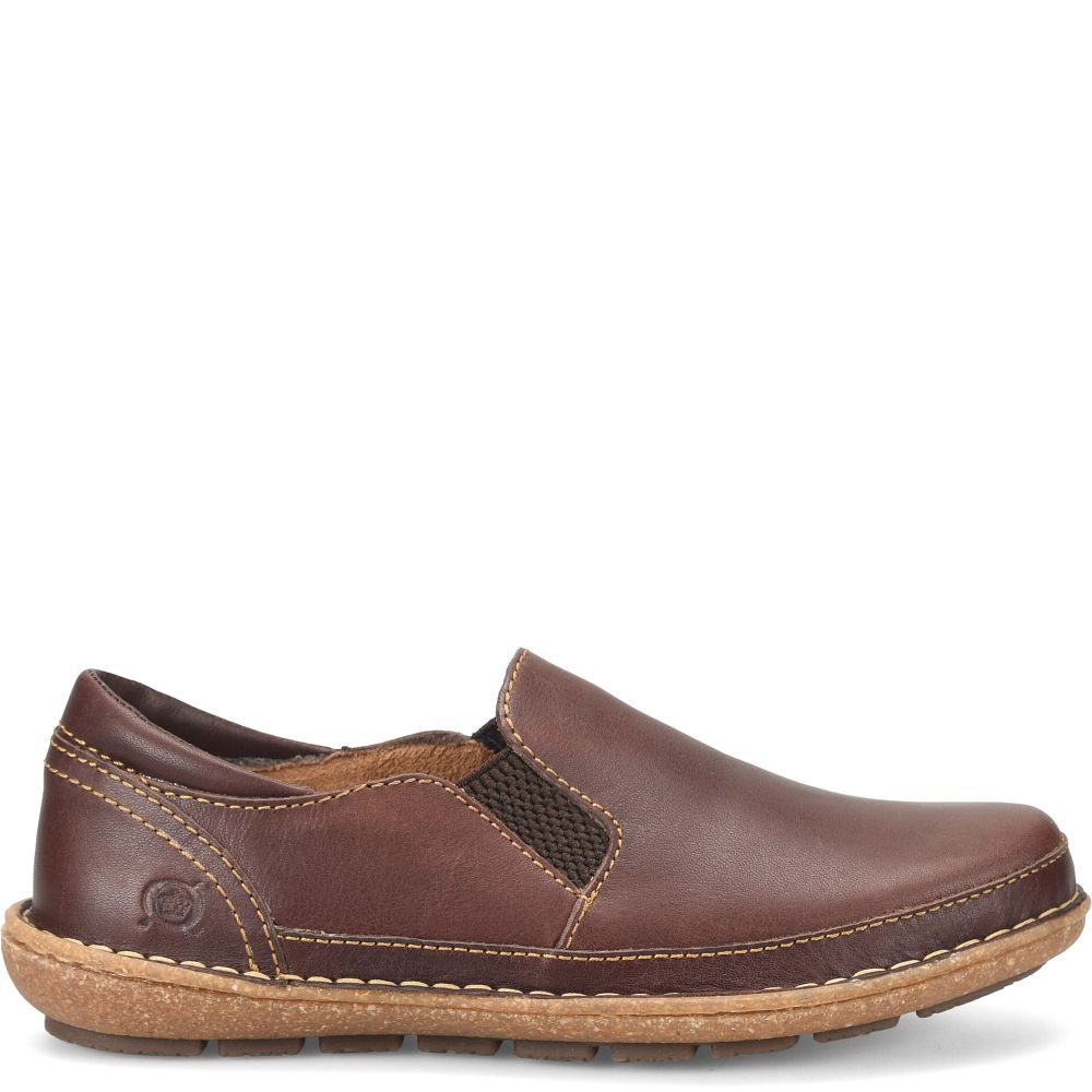 Born Mayflower II Slip-Ons Dark Brown Sequoia Product ID-79gGlSmN