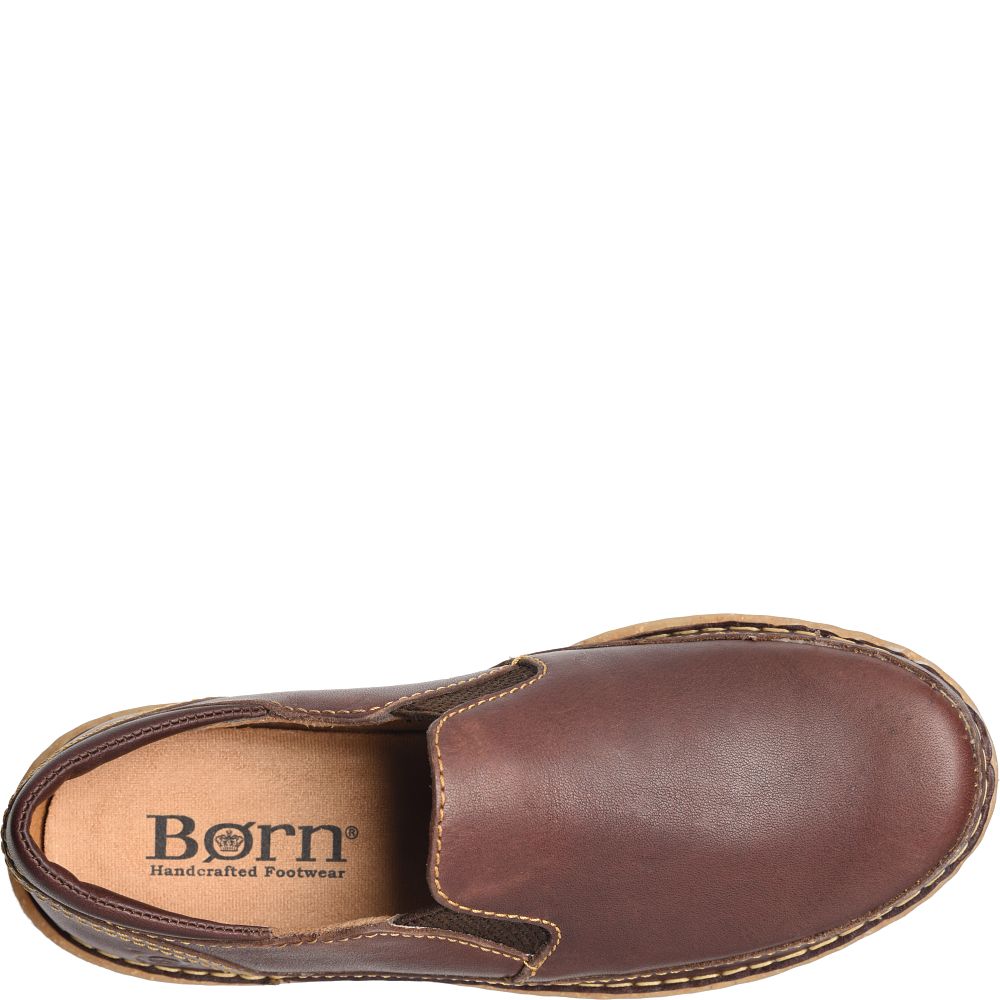 Born Mayflower II Slip-Ons Dark Brown Sequoia Product ID-79gGlSmN