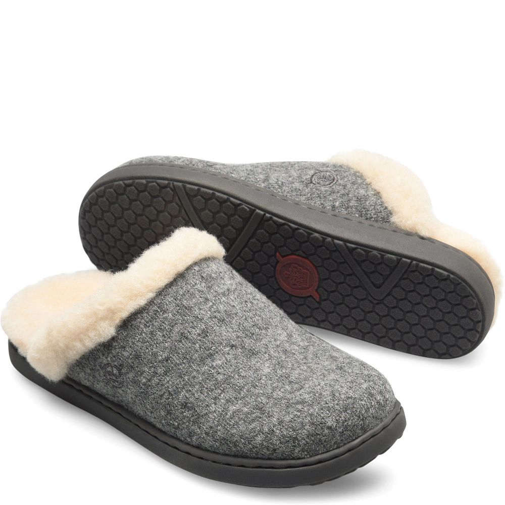 Born Zoe Slippers Grey Wool Combo Product ID-9aGjOkWO