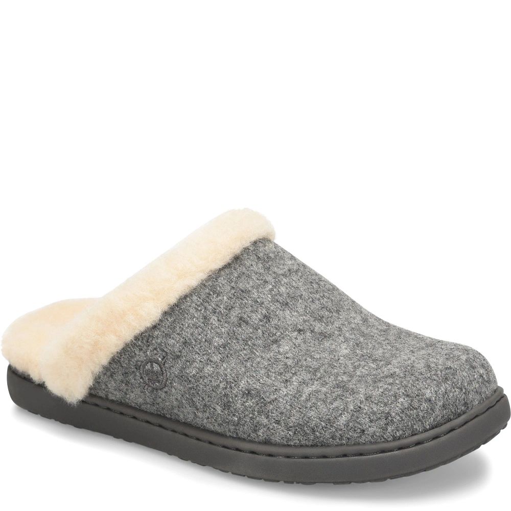Born Zoe Slippers Grey Wool Combo Product ID-9aGjOkWO