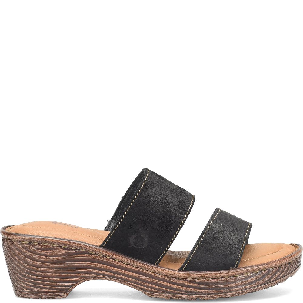 Born Sana Basic Sandals Black Distressed Product ID-Bu6LmQqx