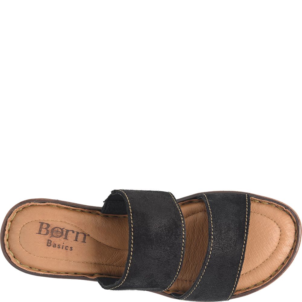 Born Sana Basic Sandals Black Distressed Product ID-Bu6LmQqx