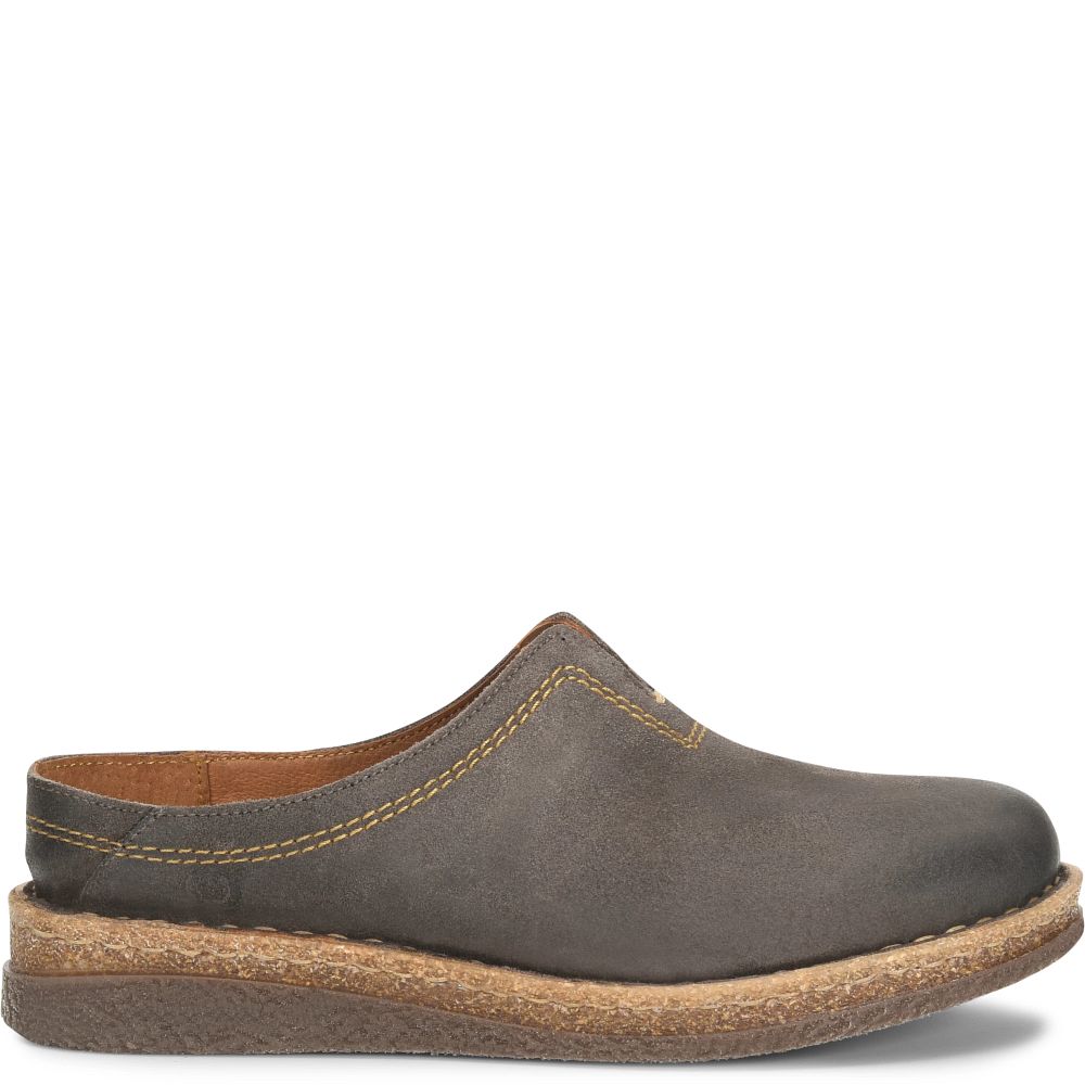 Born Seana Clogs Dark Concrete Distressed Product ID-C2Ki4oaK