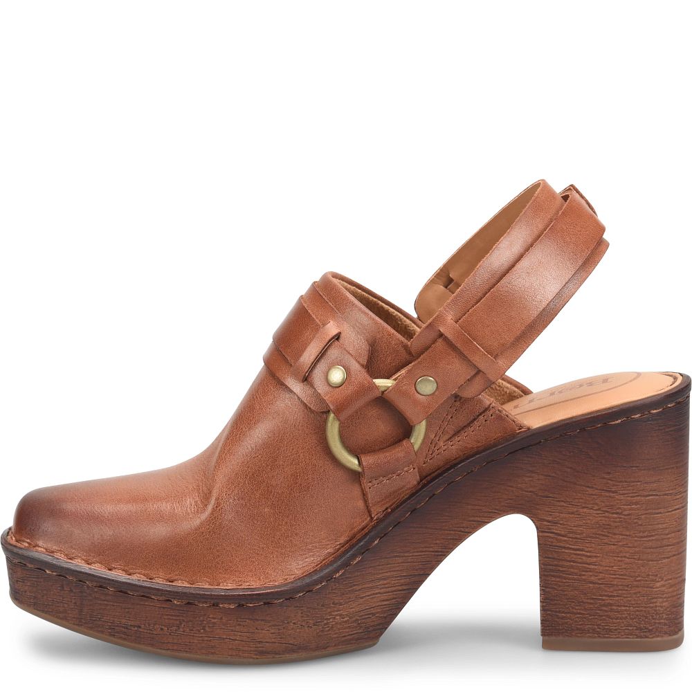 Born Hudson Clogs Cognac Brown Product ID-CeV1oMSl