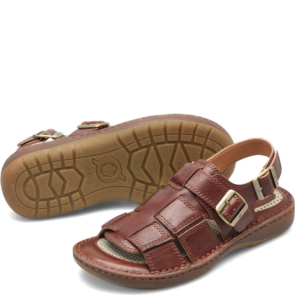 Born Miguel Sandals Dark Tan Bourbon Product ID-Dyc3xL7r