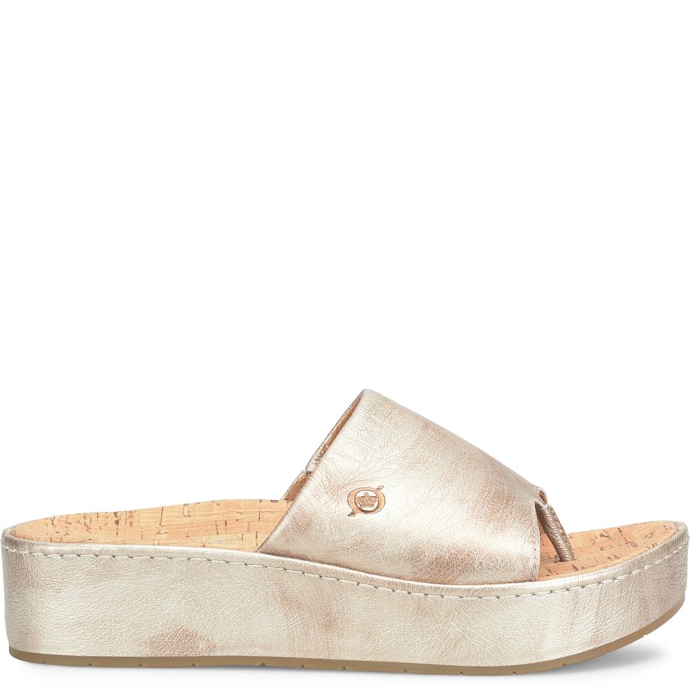 Born Sharr Sandals Light Gold Panna Cotta Product ID-ECS6VhOQ