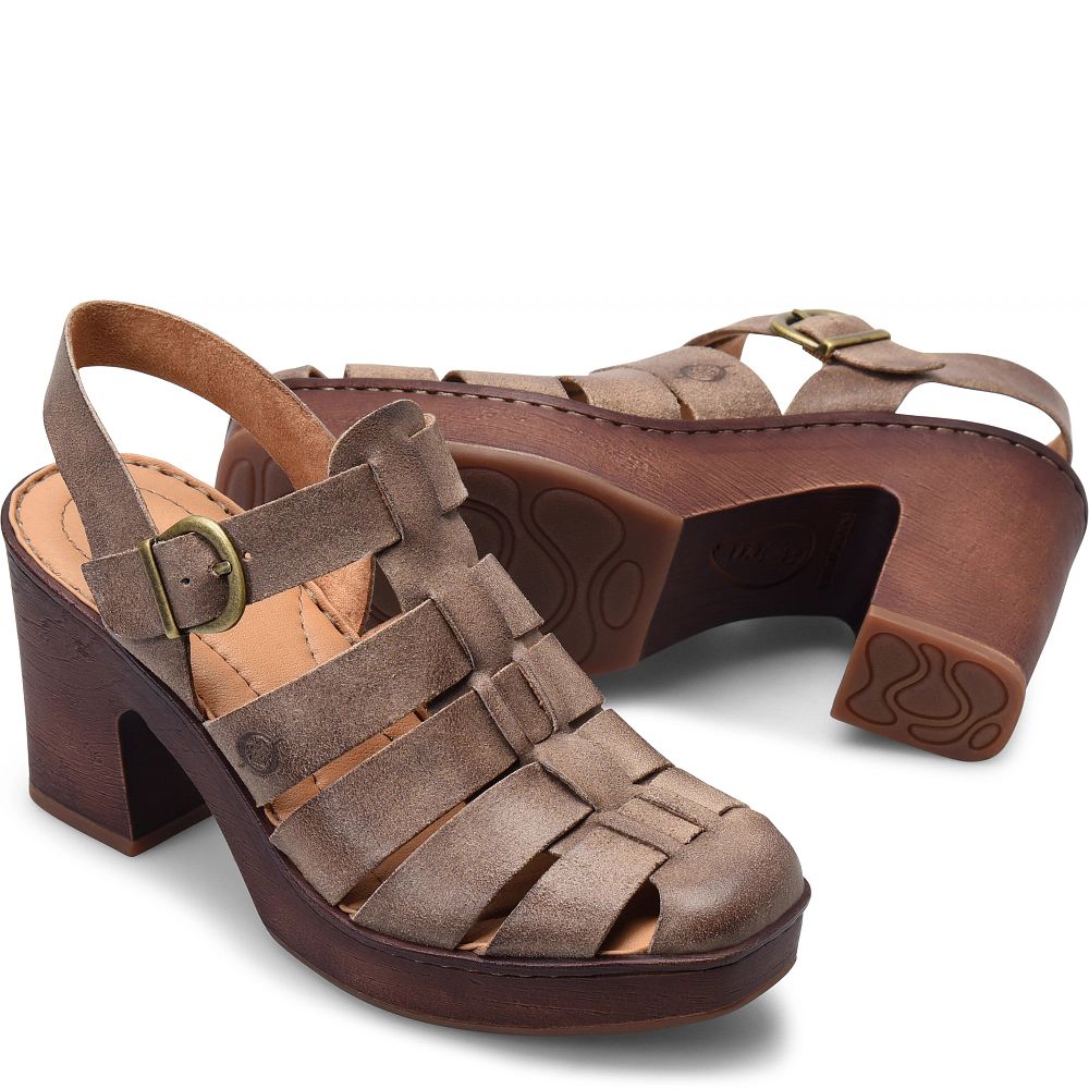 Born Hartley Clogs Taupe Distressed Product ID-FNM7TmIE