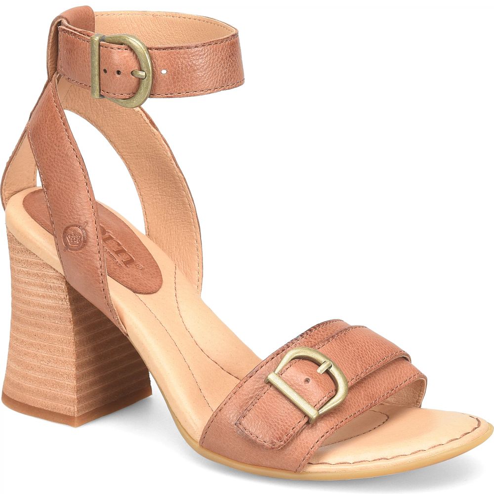 Born Tahlia Sandals Brown Luggage Product ID-FNTFK5bw