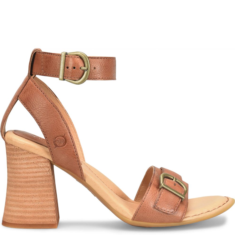 Born Tahlia Sandals Brown Luggage Product ID-FNTFK5bw