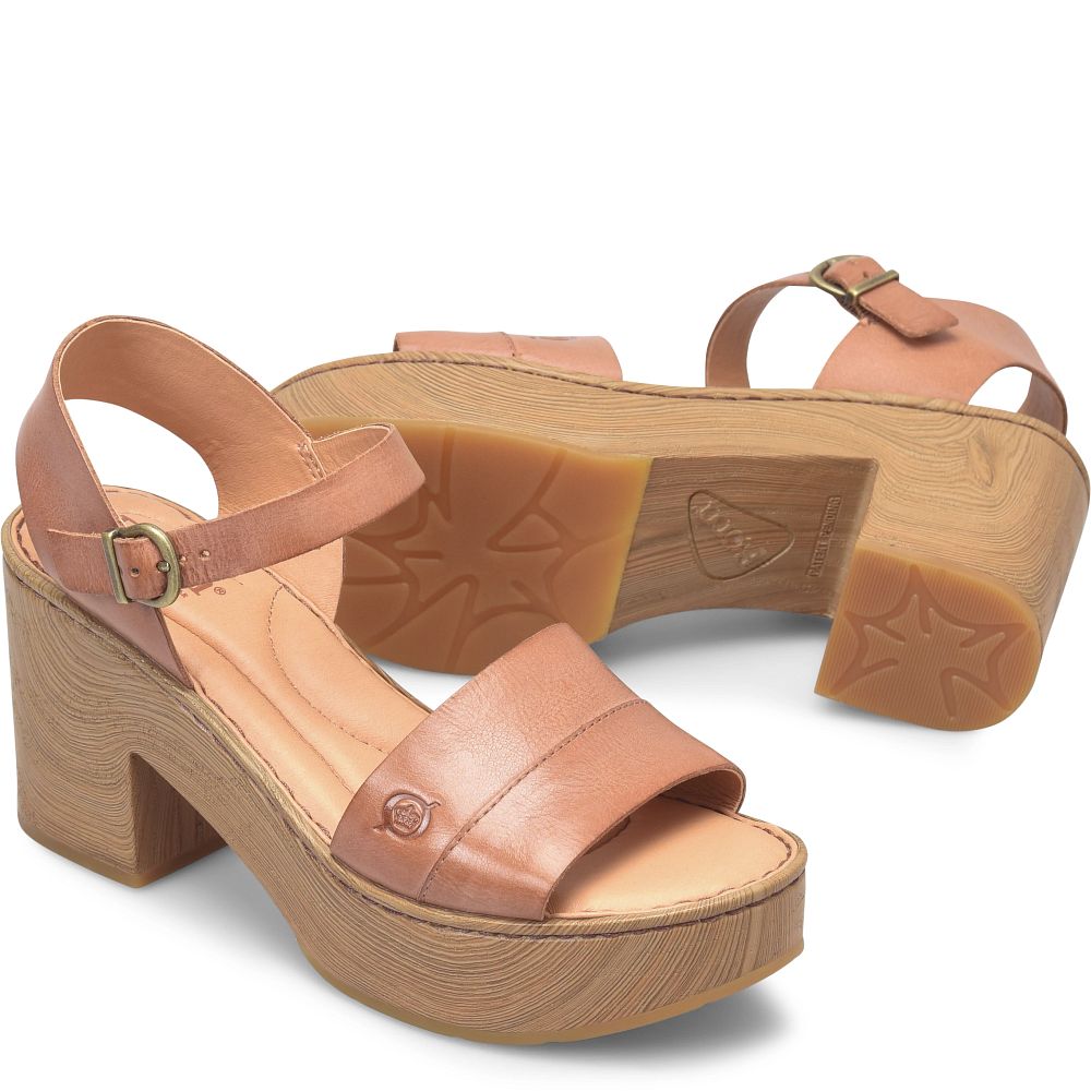 Born Lucca Sandals Brown Almond Product ID-FuSgsv3o
