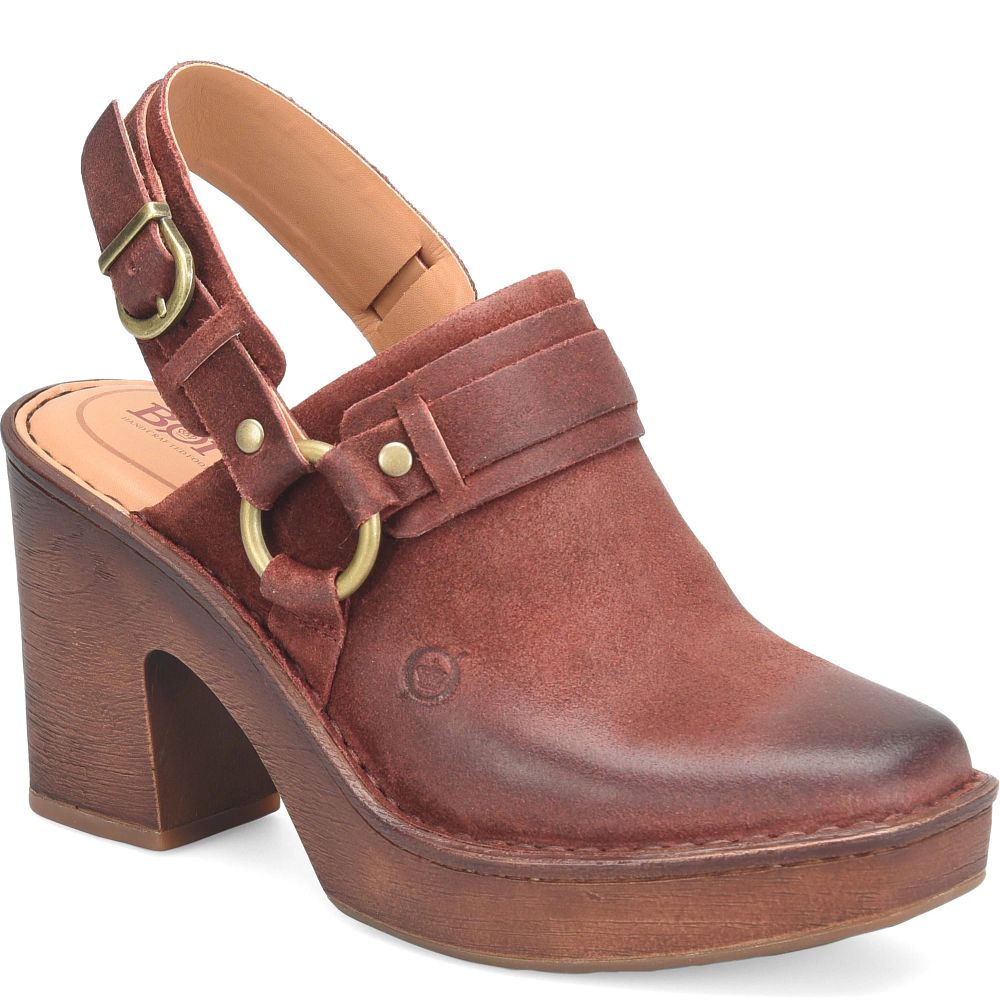 Born Hudson Clogs Dark Brick Distressed Product ID-GmbIfudK  Born Hudson Clogs Dark Brick Distressed Product ID-GmbIfudK