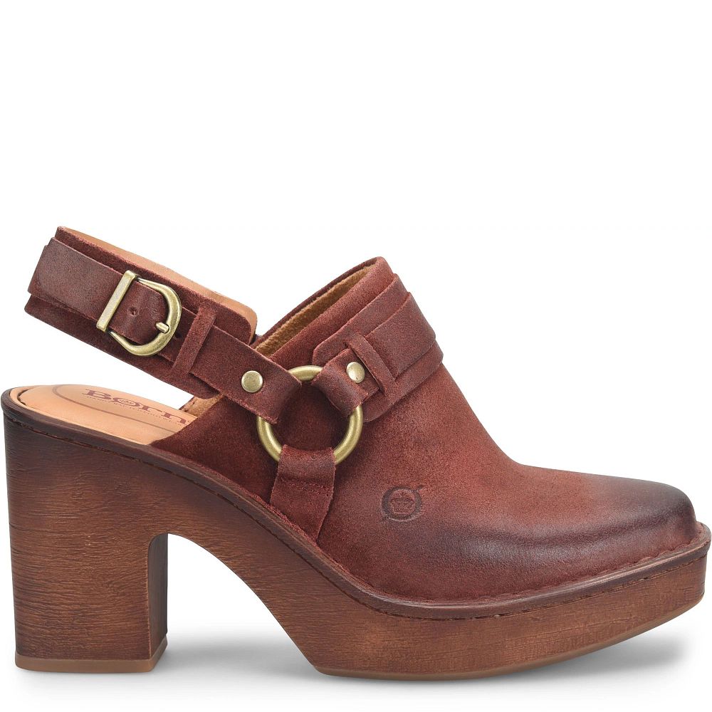 Born Hudson Clogs Dark Brick Distressed Product ID-GmbIfudK  Born Hudson Clogs Dark Brick Distressed Product ID-GmbIfudK