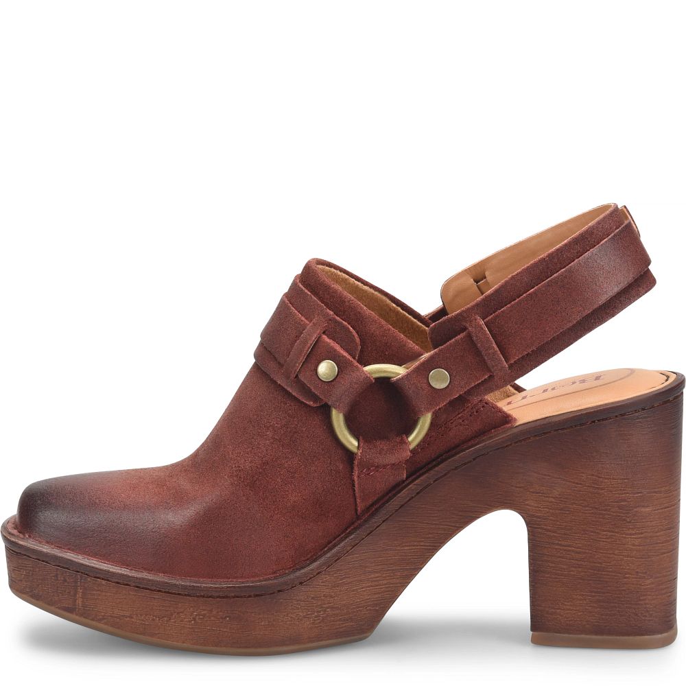 Born Hudson Clogs Dark Brick Distressed Product ID-GmbIfudK  Born Hudson Clogs Dark Brick Distressed Product ID-GmbIfudK