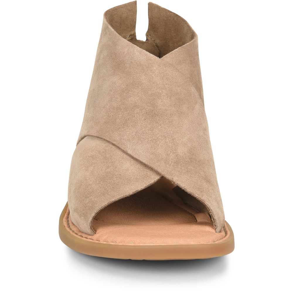 Born Iwa Sandals Taupe Suede Product ID-Kp3ywL4H