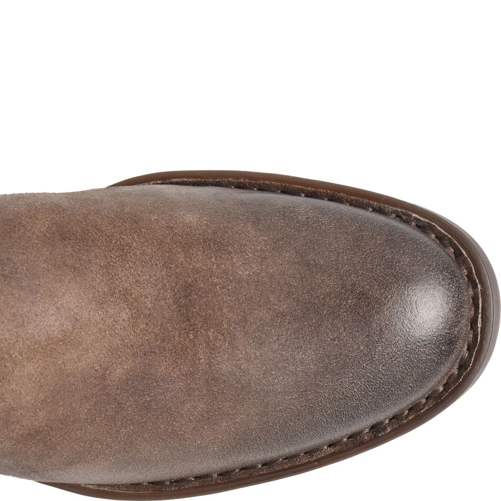 Born Saddler Boots Taupe Distressed Product ID-No9Dh6RG