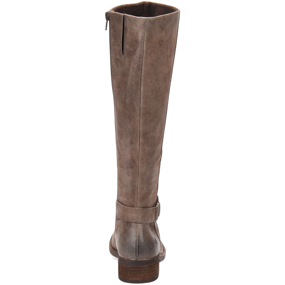 Born Saddler Boots Taupe Distressed Product ID-No9Dh6RG