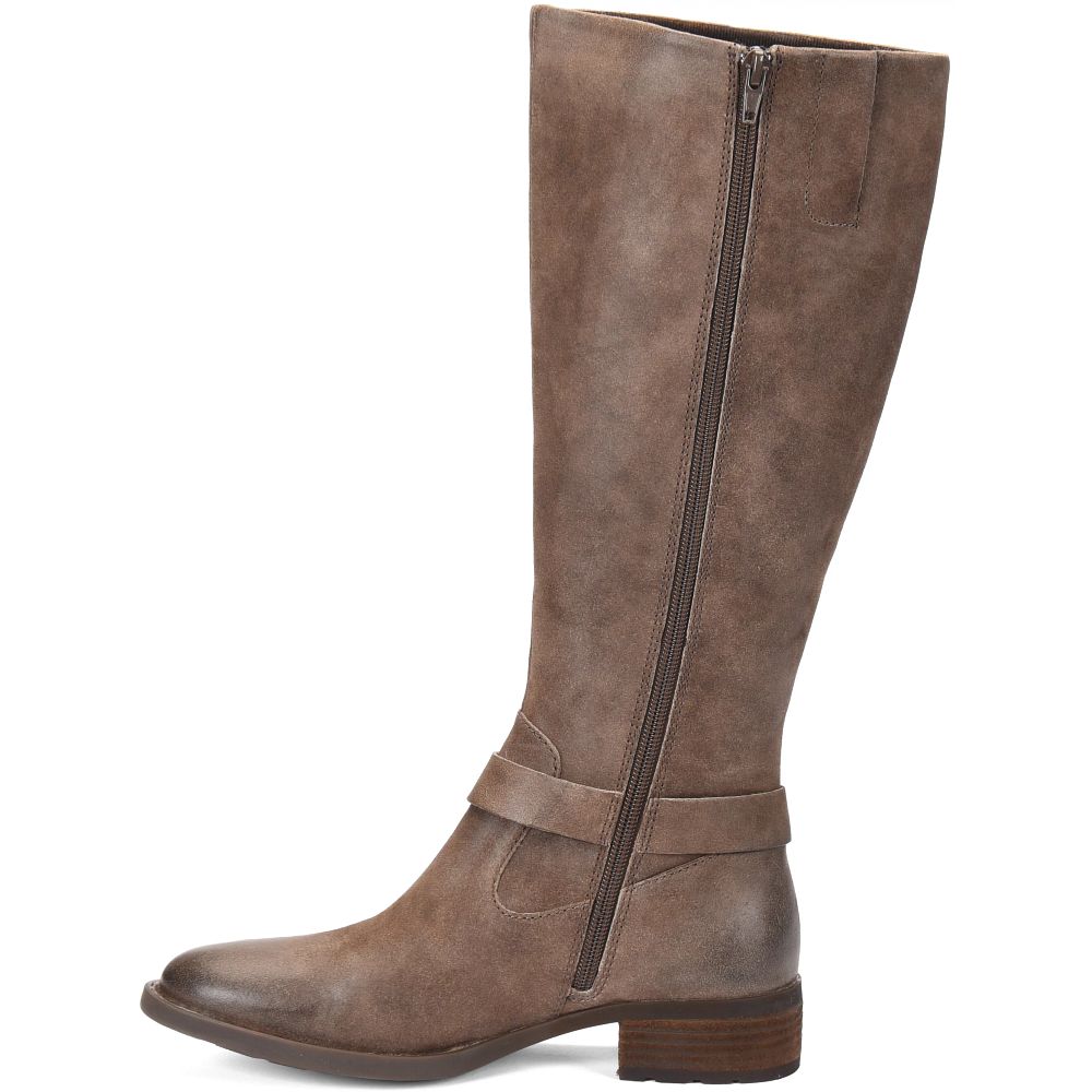 Born Saddler Boots Taupe Distressed Product ID-No9Dh6RG