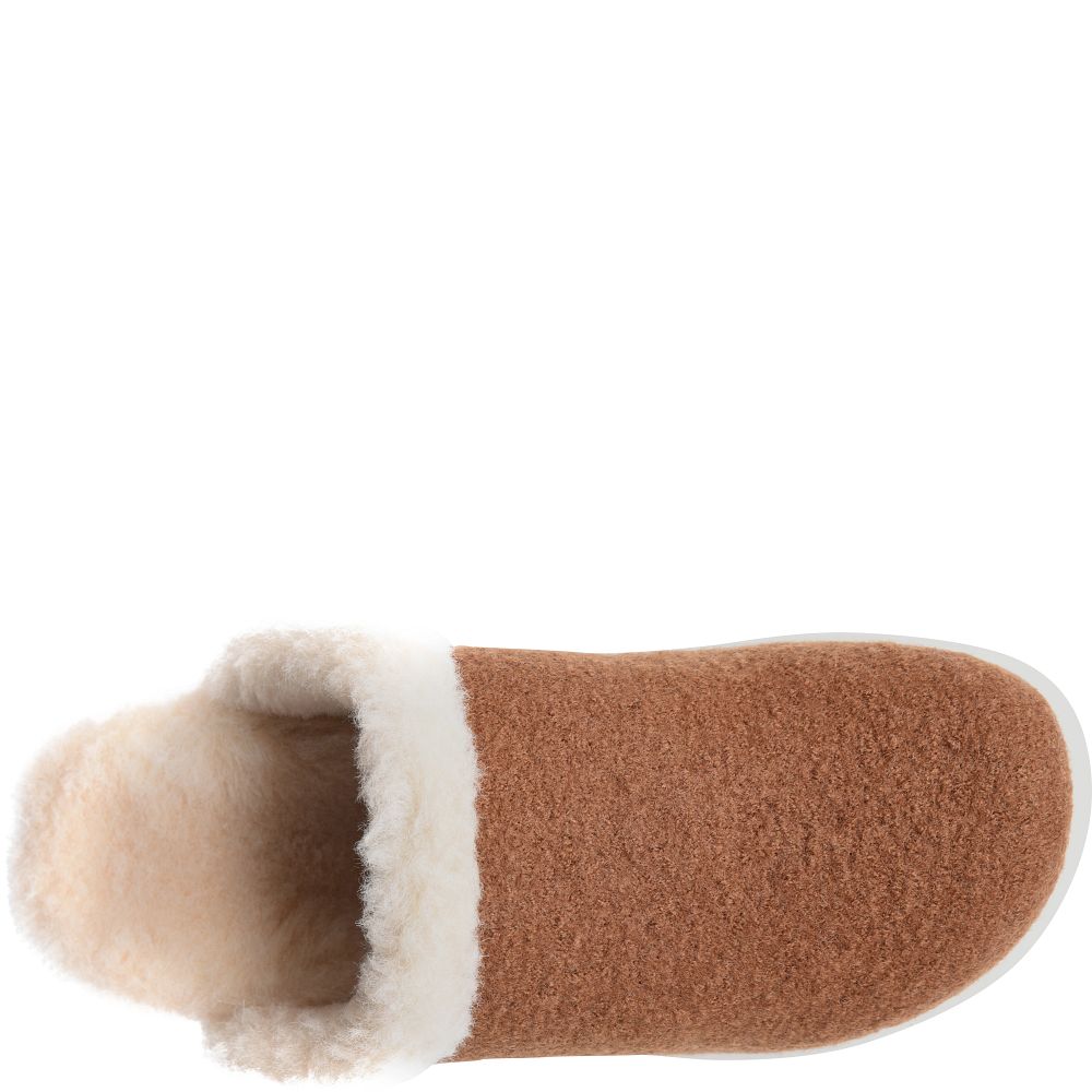 Born Zoe Slippers Cognac Wool Combo Product ID-NpmWrnRU