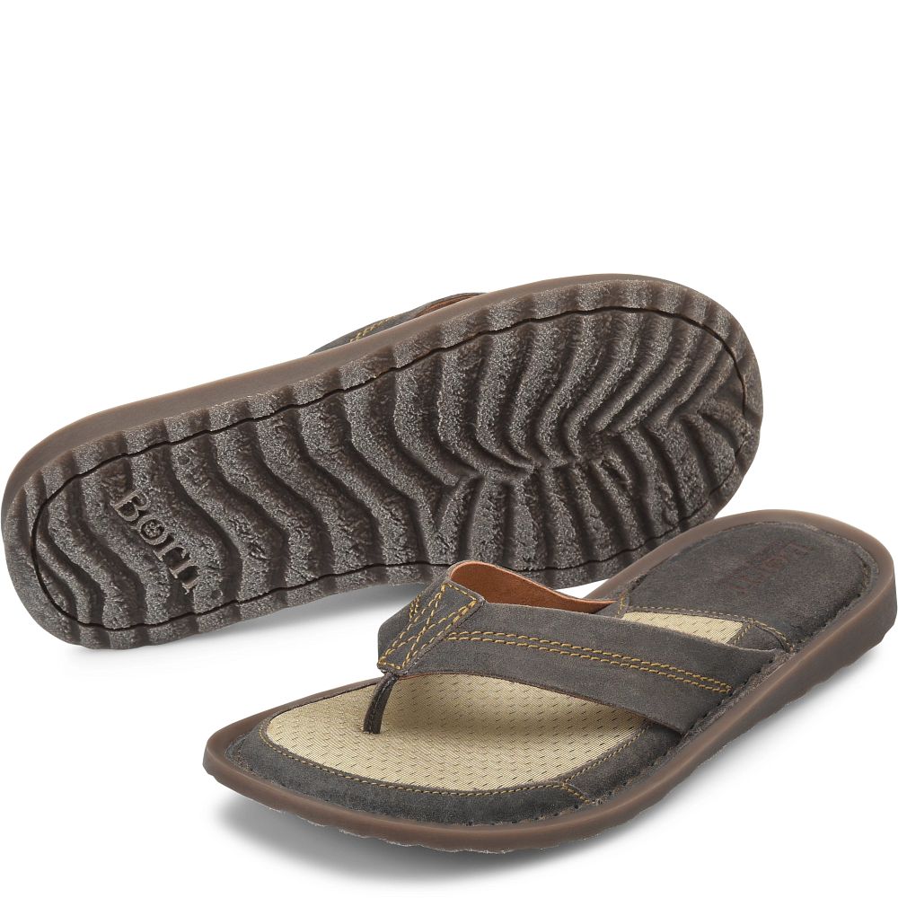 Born Bermuda Sandals Dark Concrete Distressed Product ID-Ohl4jGGl