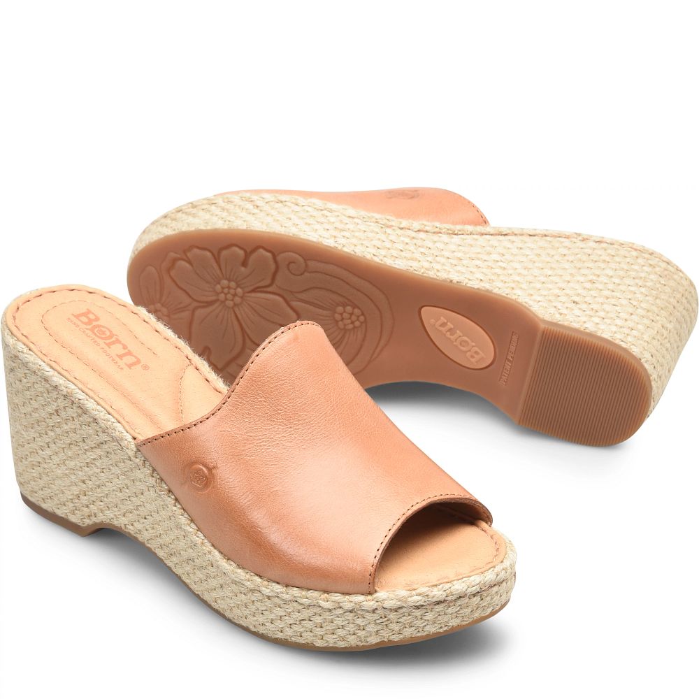 Born Lilah Sandals Natural Full Grain Product ID-POeVkQvb