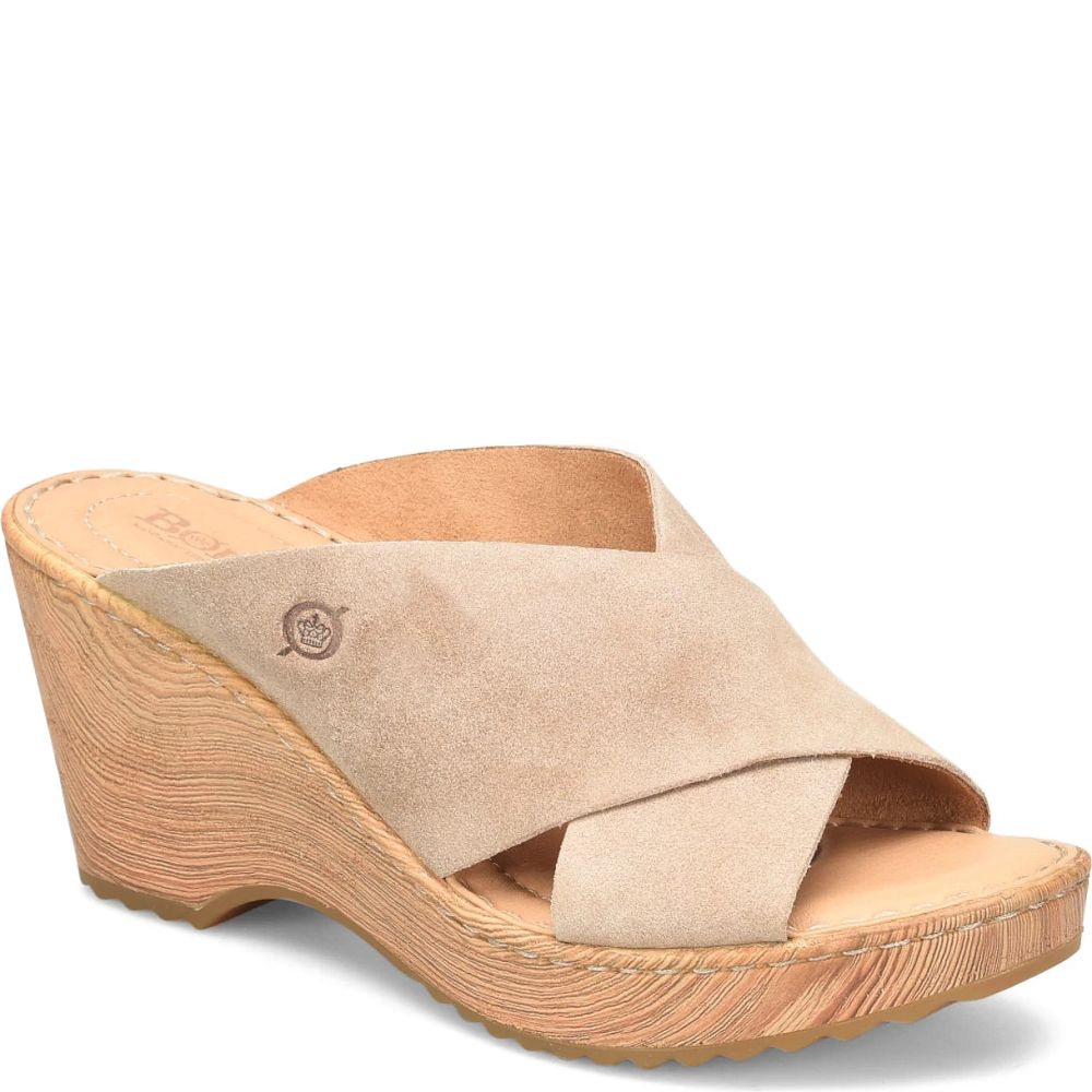 Born Nora Sandals Cream Visone Suede Product ID-PkUm9ZEW