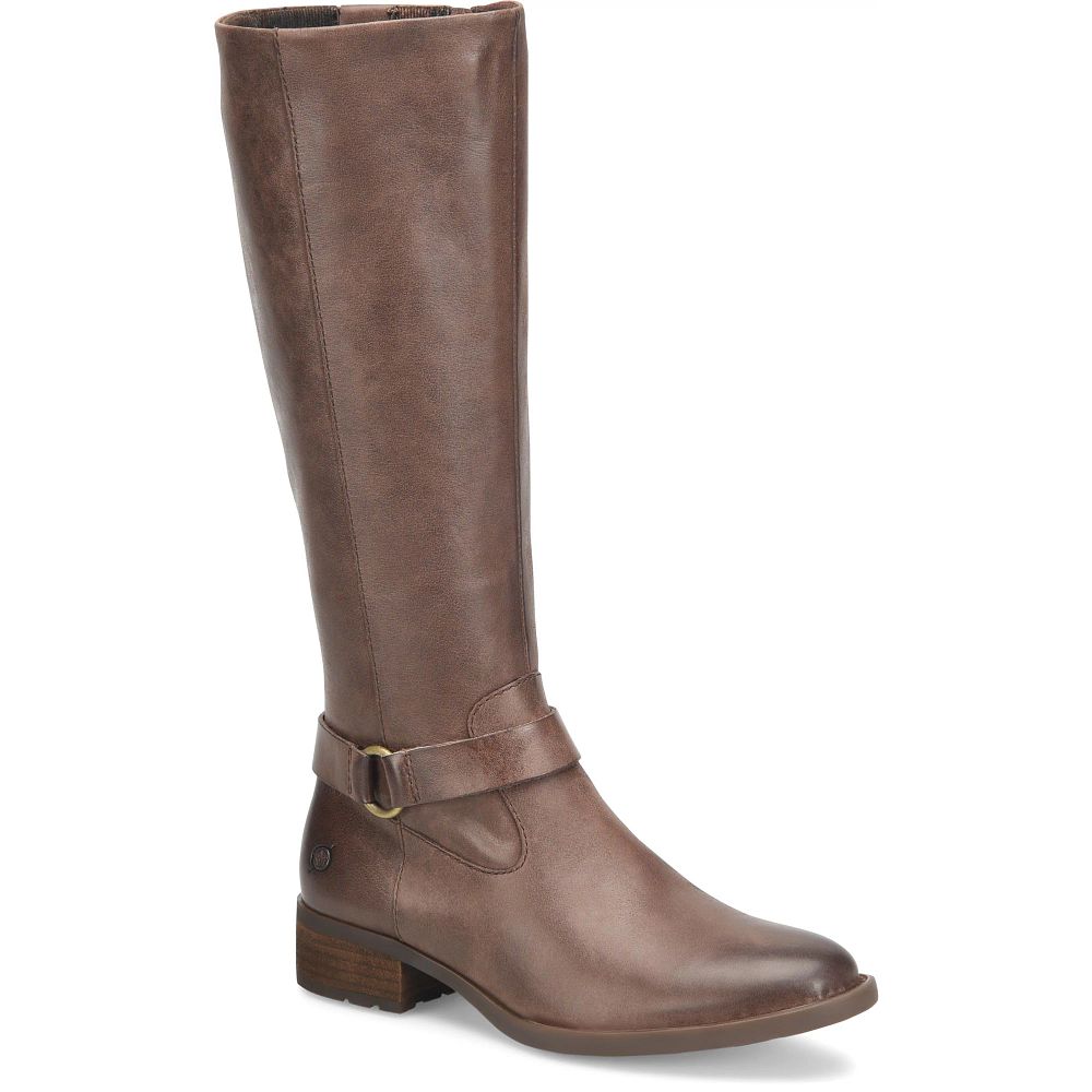 Born Saddler - Extended Calf Boots Chocolate Product ID-Q66JZa0m