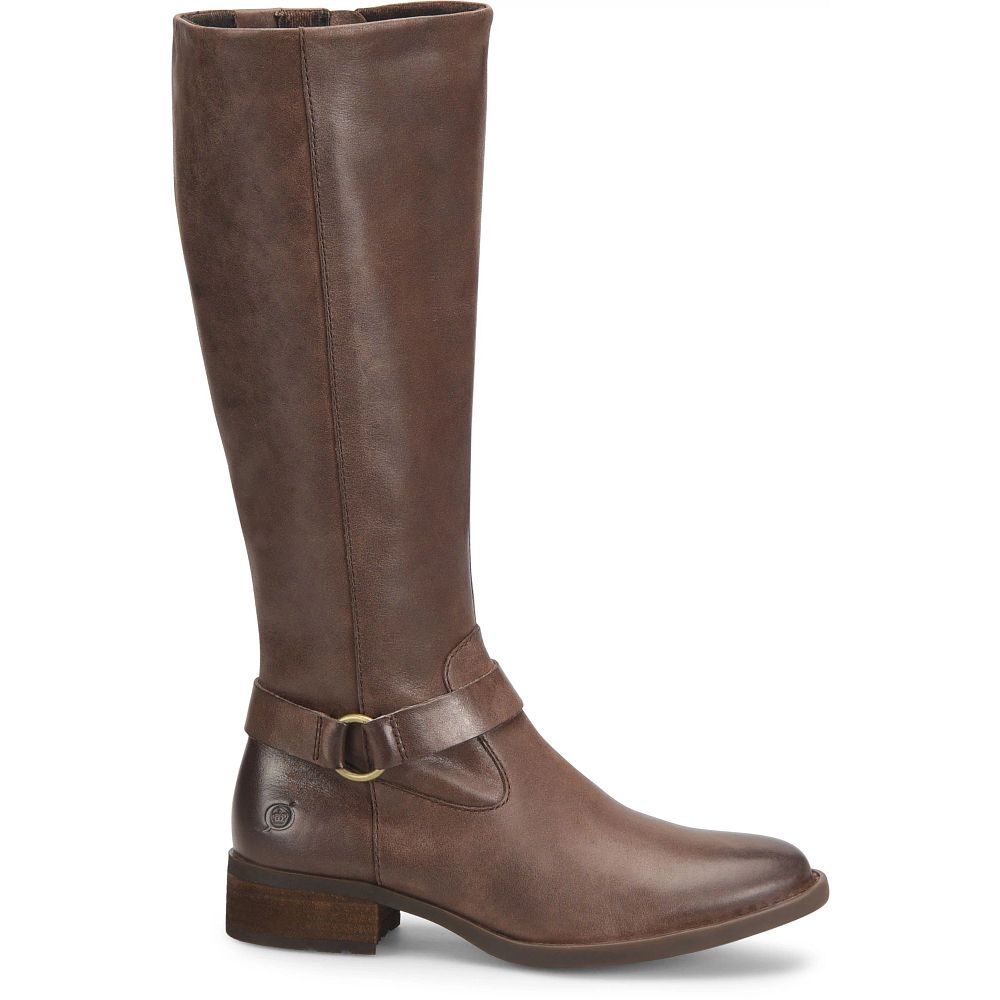 Born Saddler - Extended Calf Boots Chocolate Product ID-Q66JZa0m