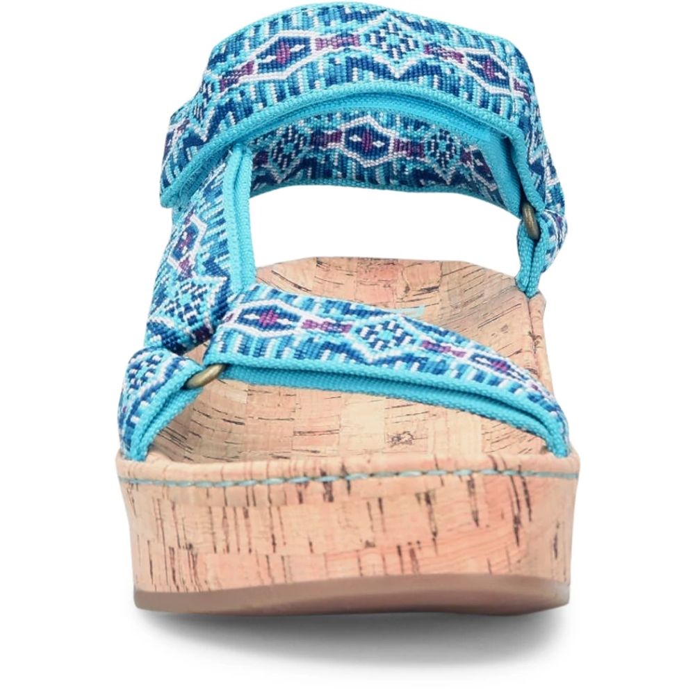 Born Sirena Colors Sandals Turquoise Fabric Product ID-RBYSGdUM
