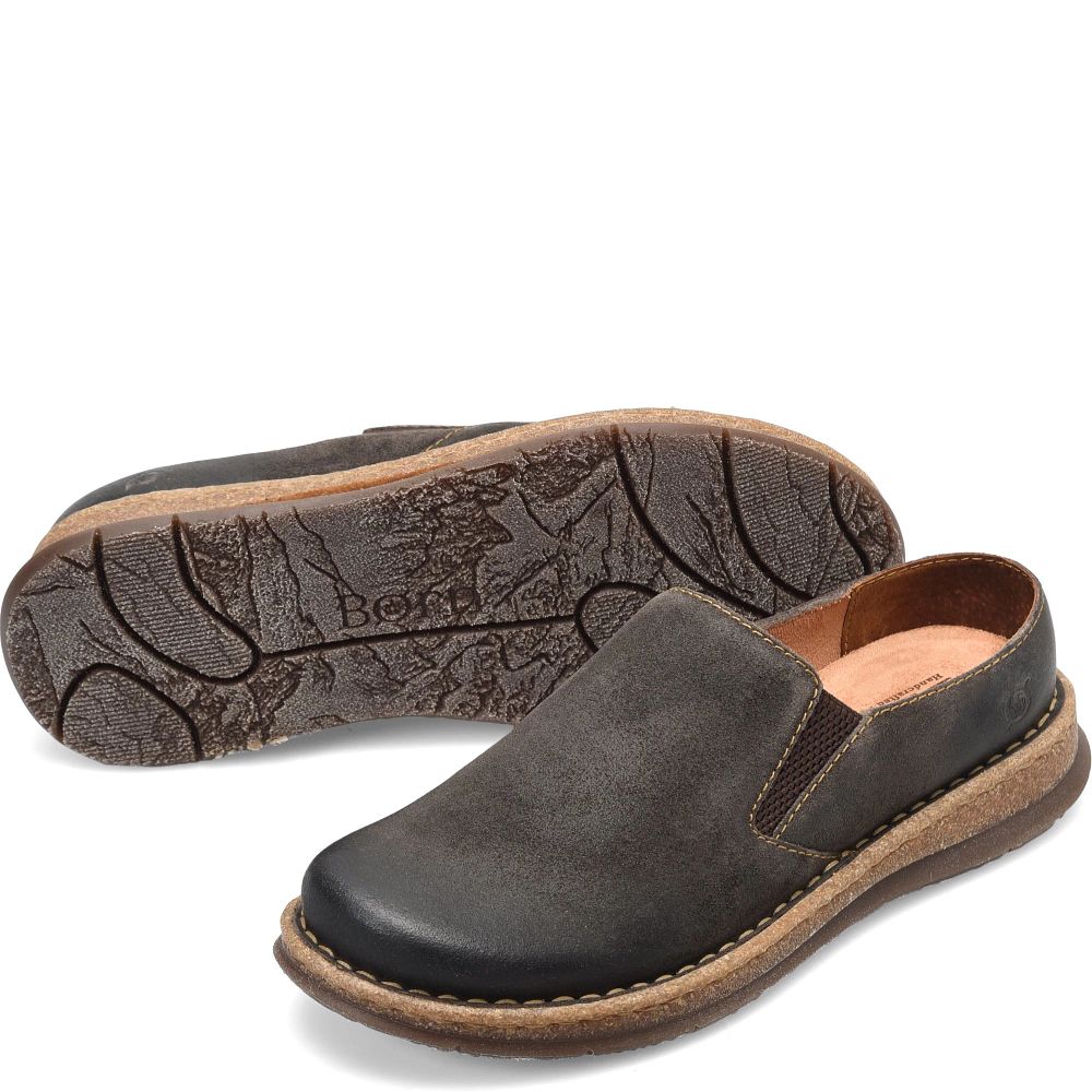 Born Bryson Clog Slip-Ons Dark Concrete Distressed Product ID-RrvmF979  Born Bryson Clog Slip-Ons Dark Concrete Distressed Product ID-RrvmF979