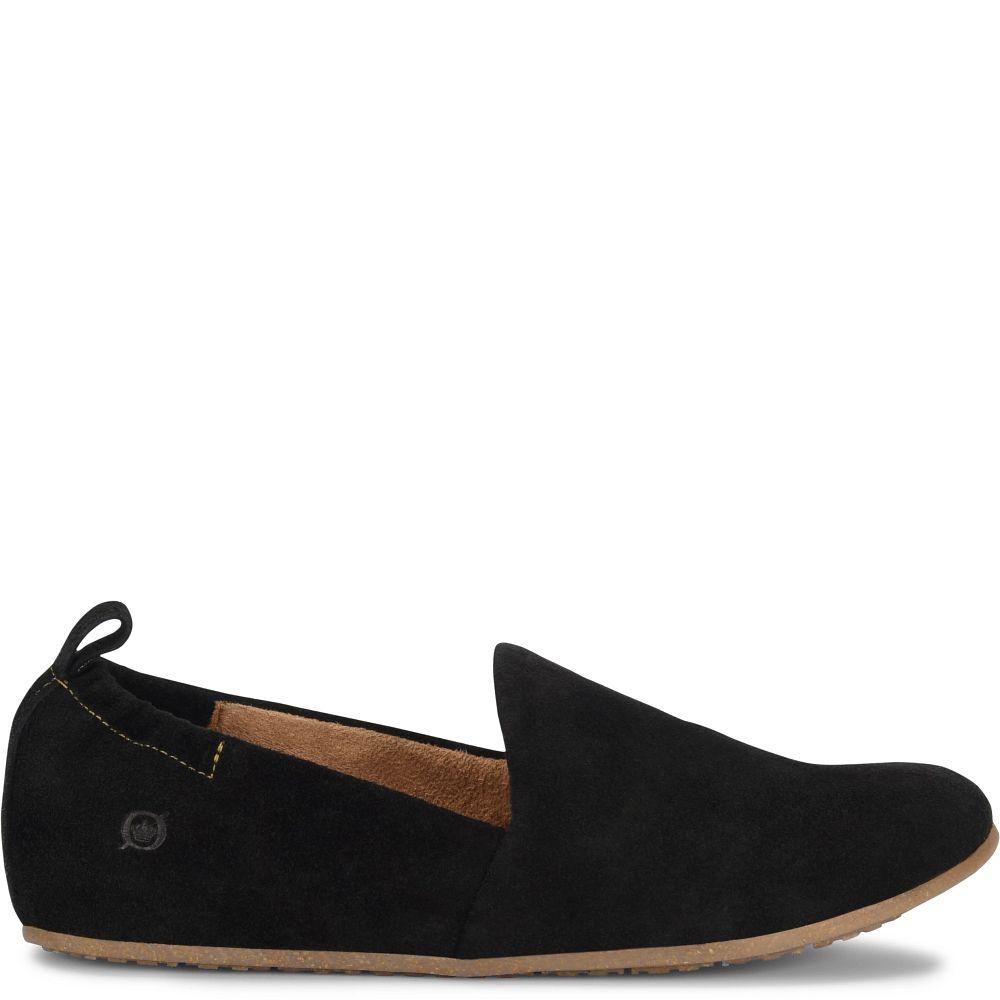 Born Margarite Slip-Ons Black Suede Product ID-RvGOUygs