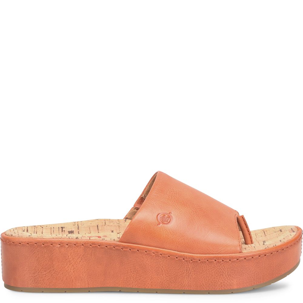 Born Sharr Sandals Orange Papaya Product ID-SteeR8PJ