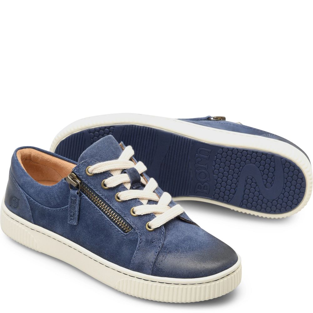 Born Paloma Slip-Ons Navy Indigo Distressed Product ID-Tomzv2yw