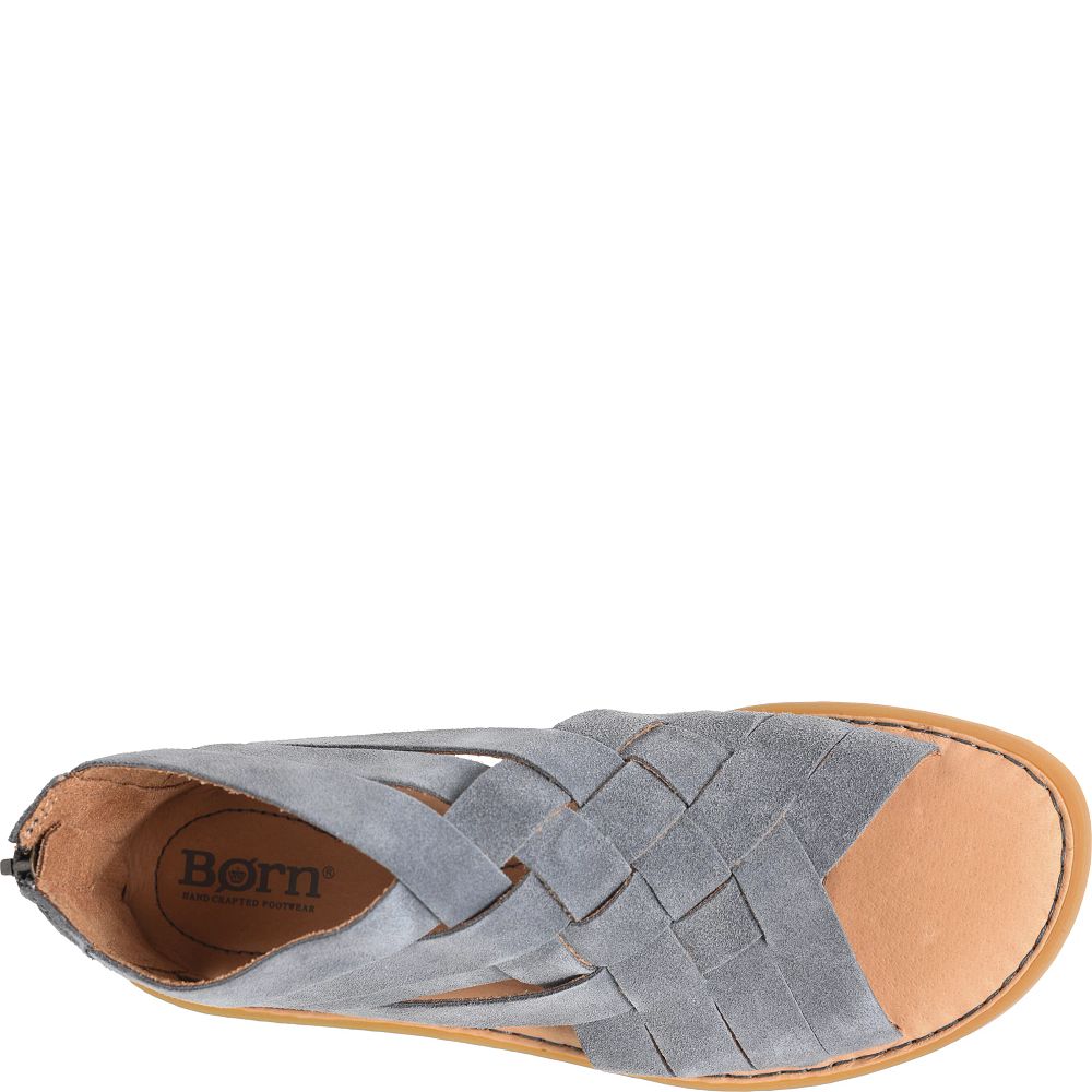 Born Iwa Woven Sandals Dark Grey Granite Suede Product ID-UxVs6gOm