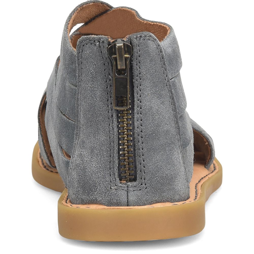 Born Iwa Woven Sandals Dark Grey Granite Suede Product ID-UxVs6gOm