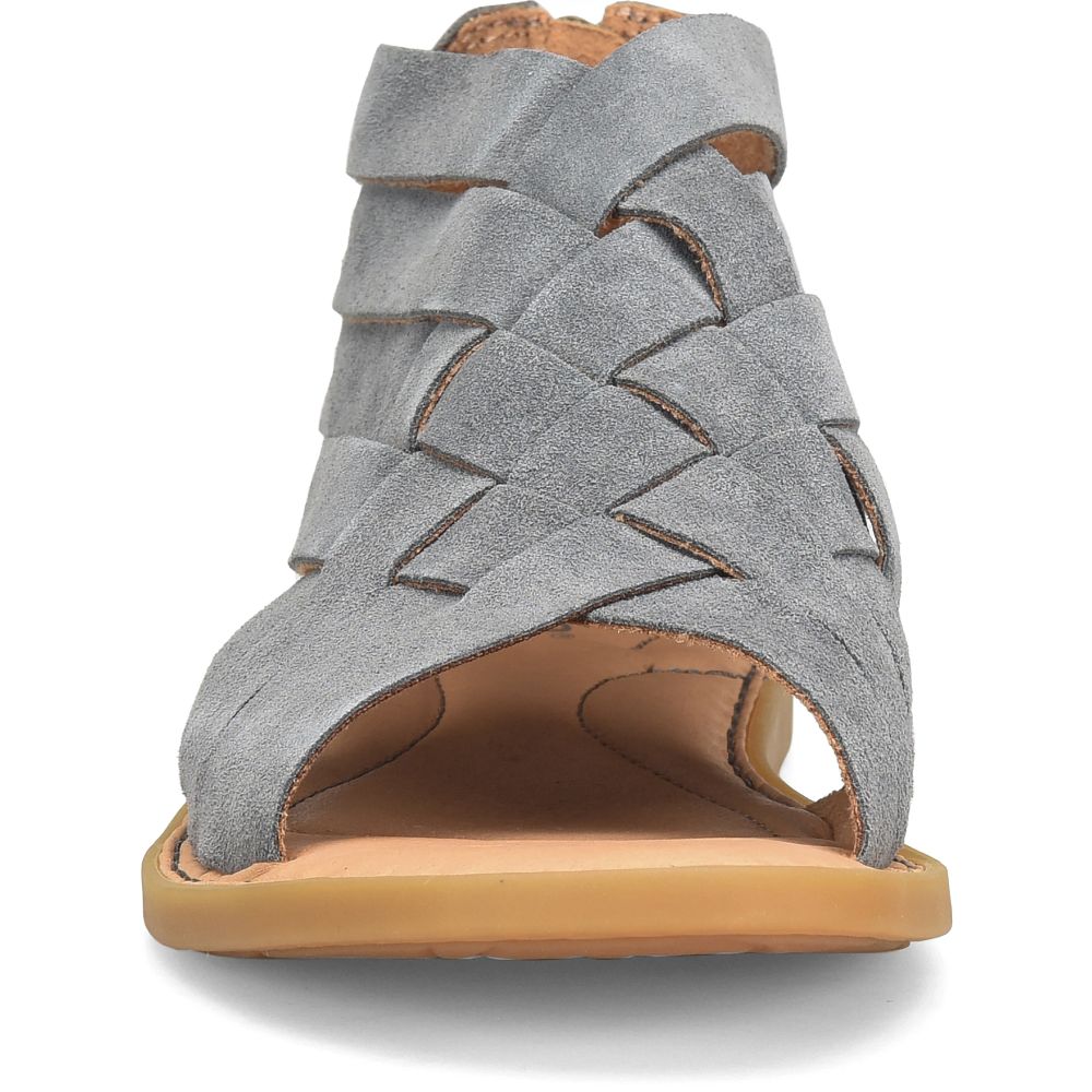 Born Iwa Woven Sandals Dark Grey Granite Suede Product ID-UxVs6gOm