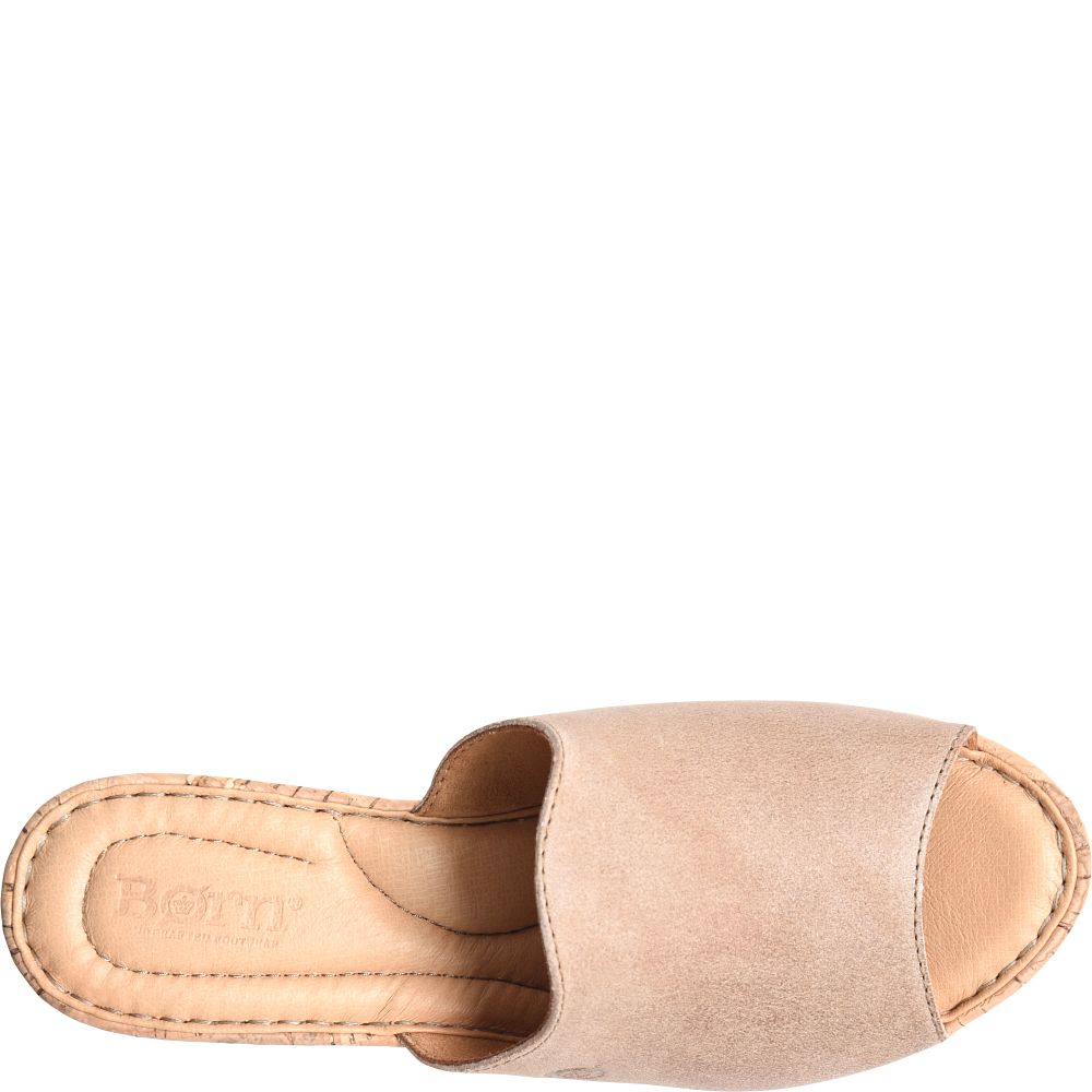 Born Lilah Sandals Cream Visone Distressed Product ID-WD1mrCZ6