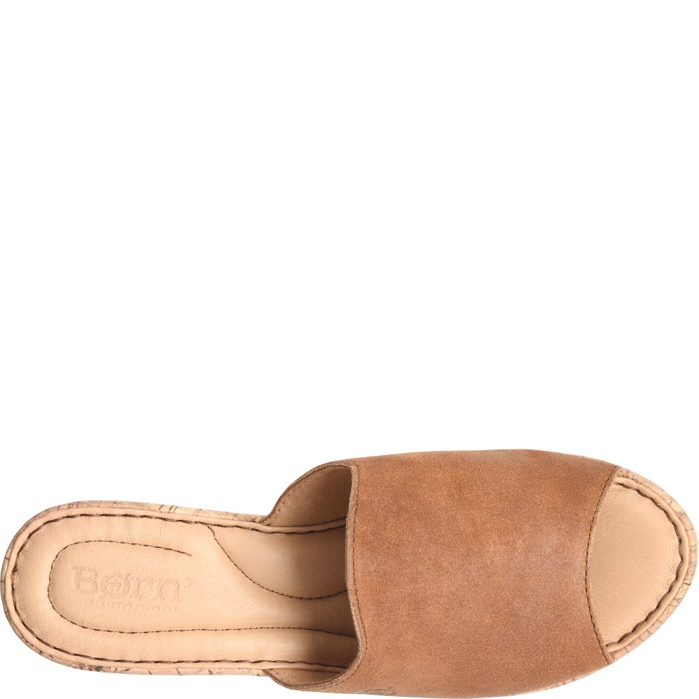 Born Lilah Sandals Tan Camel Distressed Product ID-WXNaFnCG