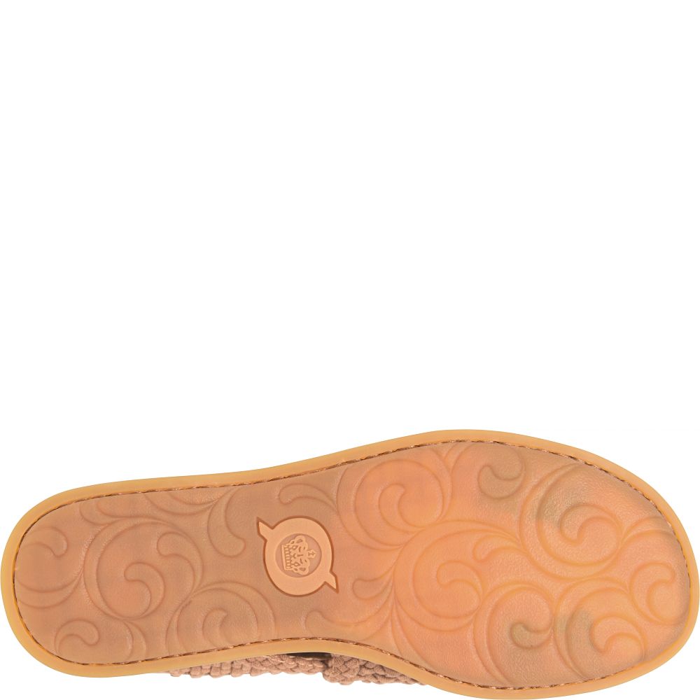 Born Iwa Mac Sandals Brown Knit Fabric Product ID-X9uafQM2