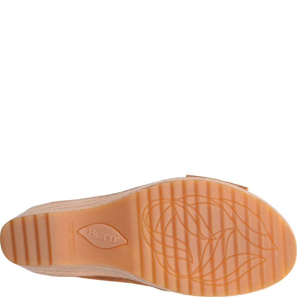 Born Nora Sandals Tan Camel Suede Product ID-XPKIEdGE