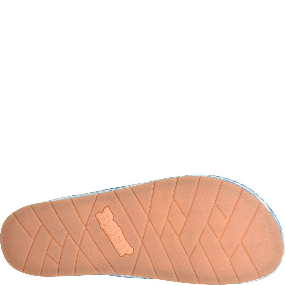 Born Sharr Tencel Sandals Blue Multi Tencel Fabric Product ID-XVXDseNP