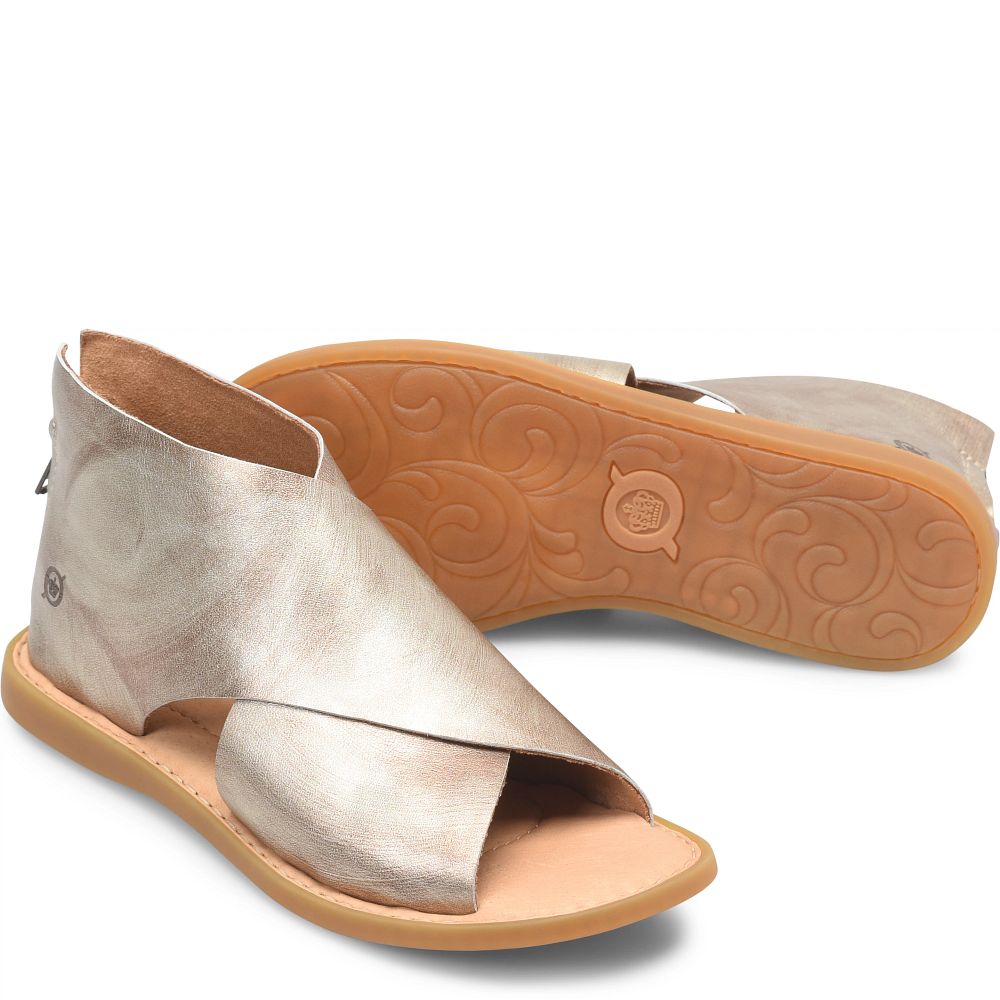 Born Iwa Sandals Gold Panna Cotta Product ID-ZPhfSSel