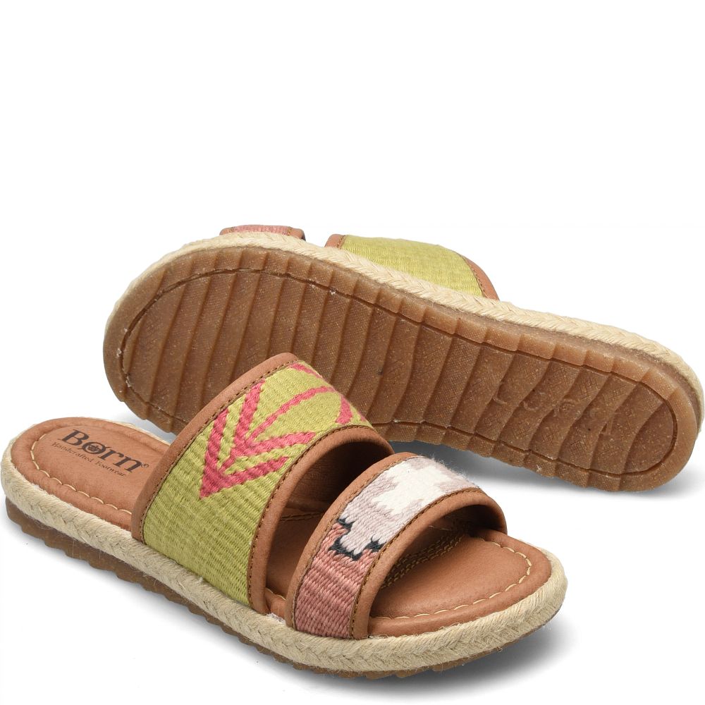 Born Ellie Sandals Green Fabric Product ID-ZQwdvdjl