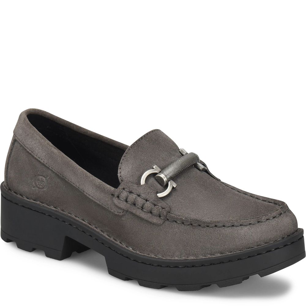 Born Teramo Slip-Ons Dark Grey Lince Suede Product ID-a4c5rMp2