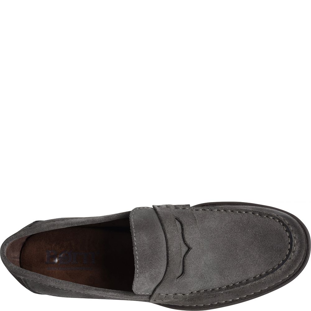 Born Matthew Slip-Ons Dark Grey Catrame Suede Product ID-aEhKIKSn