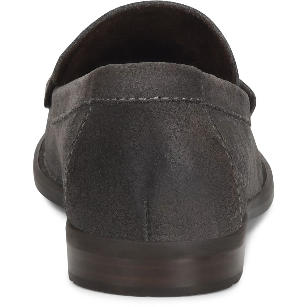 Born Matthew Slip-Ons Dark Grey Catrame Suede Product ID-aEhKIKSn