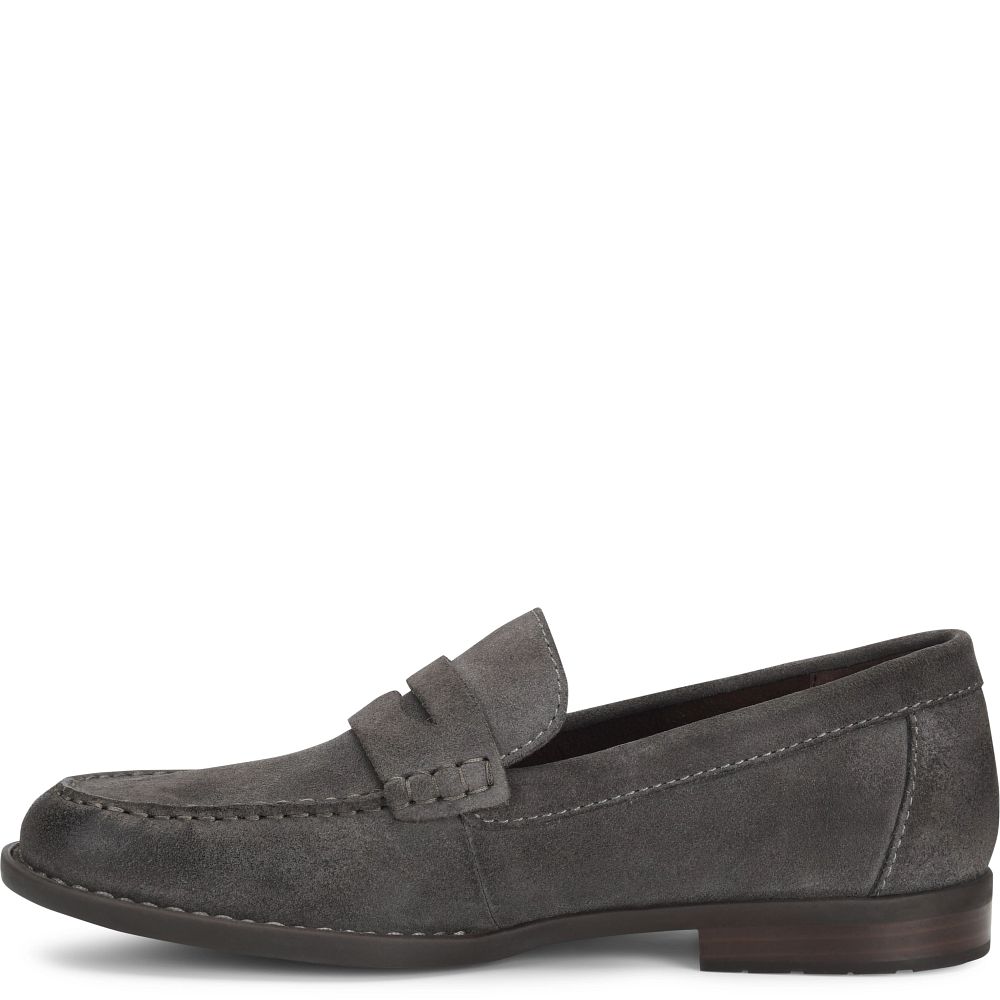 Born Matthew Slip-Ons Dark Grey Catrame Suede Product ID-aEhKIKSn